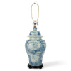 Danny's Fine Porcelain Porcelain Temple Jar Lamp - Blue & White Mud Stepping Style