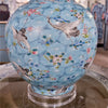 Danny's Fine Porcelain Ball Vase Lamp - Blue and Crane (acrylic Stand)
