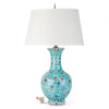 Danny's Fine Porcelain Ball Vase Lamp - Blue and Crane (acrylic Stand)