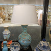 Danny's Fine Porcelain Ball Vase Lamp - Blue and Crane (acrylic Stand)