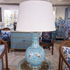 Danny's Fine Porcelain Ball Vase Lamp - Blue and Crane (acrylic Stand)