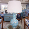 Danny's Fine Porcelain Ball Vase Lamp - Blue and Crane (acrylic Stand)