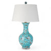 Danny's Fine Porcelain Ball Vase Lamp - Blue and Crane (acrylic Stand)