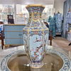 Danny's Fine Porcelain Red Porcelain Hexagonal Vase – Bird & Floral Motif