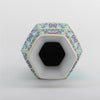 Danny's Fine Porcelain Red Porcelain Hexagonal Vase – Bird & Floral Motif