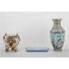 Danny's Fine Porcelain Red Porcelain Hexagonal Vase – Bird & Floral Motif
