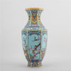 Danny's Fine Porcelain Red Porcelain Hexagonal Vase – Bird & Floral Motif