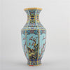 Danny's Fine Porcelain Red Porcelain Hexagonal Vase – Bird & Floral Motif