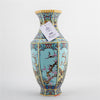 Danny's Fine Porcelain Red Porcelain Hexagonal Vase – Bird & Floral Motif