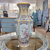 Danny's Fine Porcelain Red Porcelain Hexagonal Vase – Bird & Floral Motif