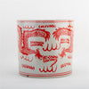 Danny's Fine Porcelain Cylinder Basin Light Red Dragon