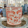 Danny's Fine Porcelain Cylinder Basin Light Red Dragon