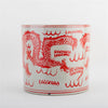 Danny's Fine Porcelain Cylinder Basin Light Red Dragon