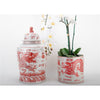 Danny's Fine Porcelain Cylinder Basin Light Red Dragon