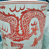 Danny's Fine Porcelain Cylinder Basin Light Red Dragon