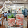 Danny's Fine Porcelain Cylinder Basin Light Red Dragon