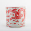 Danny's Fine Porcelain Cylinder Basin Light Red Dragon