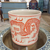 Danny's Fine Porcelain Cylinder Basin Light Red Dragon