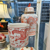 Danny's Fine Porcelain Cylinder Basin Light Red Dragon