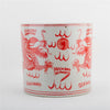 Danny's Fine Porcelain Cylinder Basin Light Red Dragon