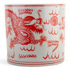 Danny's Fine Porcelain Cylinder Basin Light Red Dragon