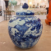 Danny's Fine Porcelain Hand Made Apple Shape Lidded Round Jar Blue & White Apple Jar