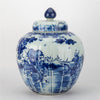 Danny's Fine Porcelain Hand Made Apple Shape Lidded Round Jar Blue & White Apple Jar