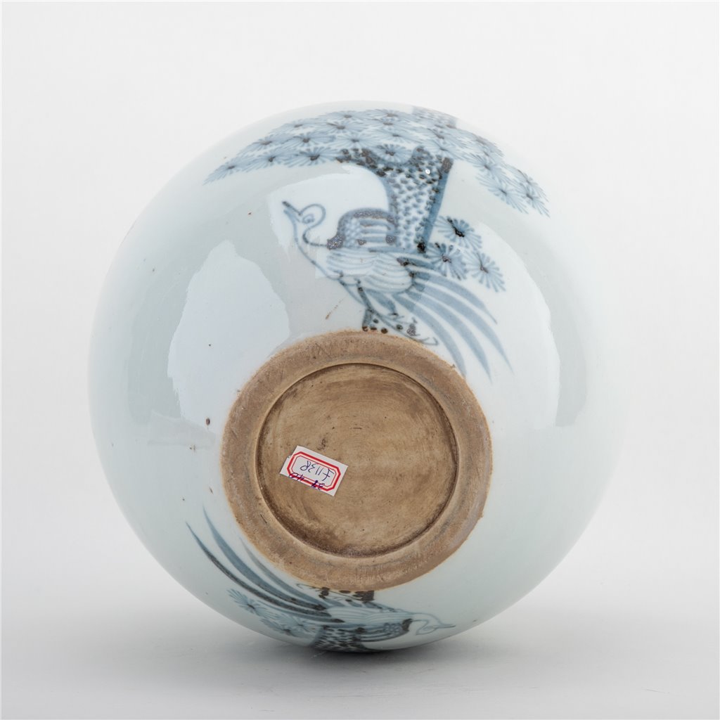 Danny's Fine Porcelain Round Pot Aged Cobalt Blue