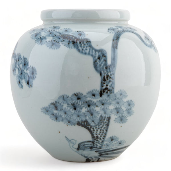 Danny's Fine Porcelain Round Pot Aged Cobalt Blue