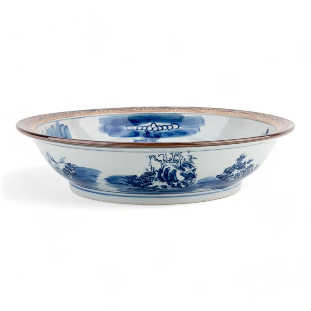 Danny's Fine Porcelain Hand Painted Round Basin