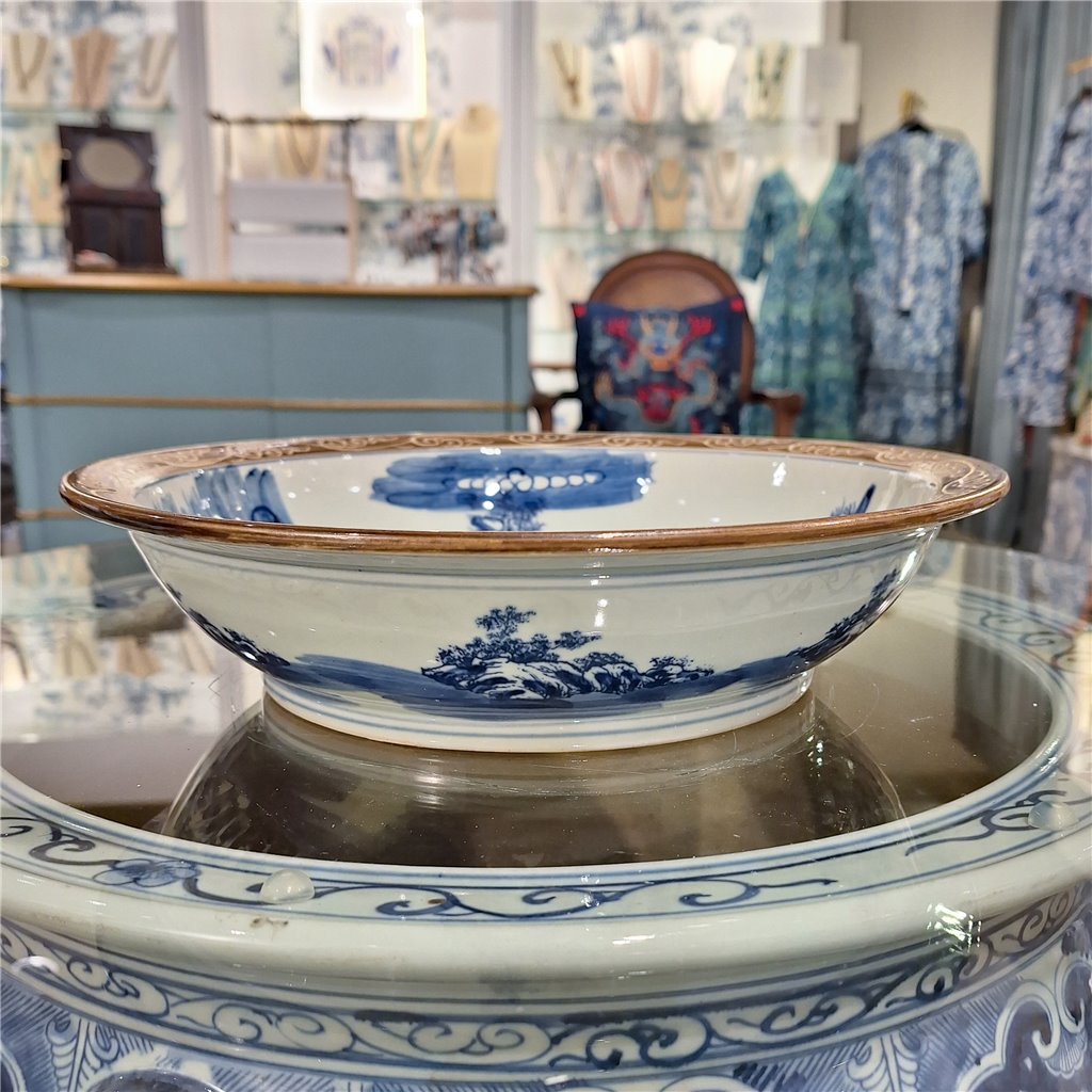 Danny's Fine Porcelain Hand Painted Round Basin