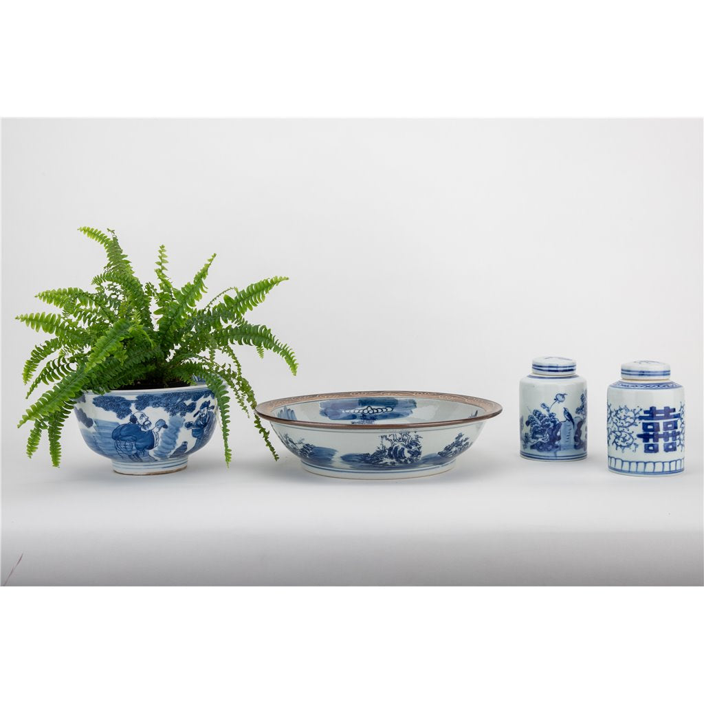Danny's Fine Porcelain Hand Painted Round Basin
