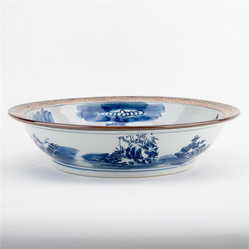 Danny's Fine Porcelain Hand Painted Round Basin