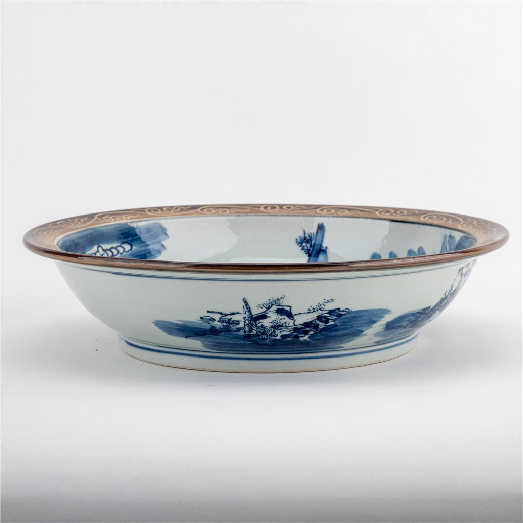 Danny's Fine Porcelain Hand Painted Round Basin