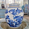 Danny's Fine Porcelain Bulb Lidded Jar Floral & Bird