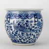 Danny's Fine Porcelain Round Fishbowl Blue & White Bird