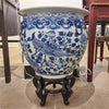 Danny's Fine Porcelain Round Fishbowl Blue & White Bird