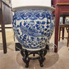 Danny's Fine Porcelain Round Fishbowl Blue & White Bird