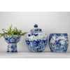 Danny's Fine Porcelain Pedestal Stand Round Basin Blue & White Bird