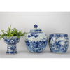 Danny's Fine Porcelain Pedestal Stand Round Basin Blue & White Bird