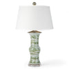 Danny's Fine Porcelain Green Round Lamp – Landscape Motif