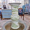 Danny's Fine Porcelain Green Round Vase – Floral & Landscape Motif