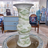 Danny's Fine Porcelain Green Round Vase – Floral & Landscape Motif