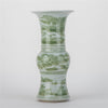 Danny's Fine Porcelain Green Round Vase – Floral & Landscape Motif