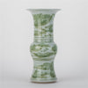 Danny's Fine Porcelain Green Round Vase – Floral & Landscape Motif