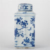 Danny's Fine Porcelain Rectangular Lidded Tea Jar Floral & Bird