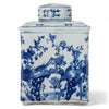 Danny's Fine Porcelain Rectangular Lidded Tea Jar Floral & Bird