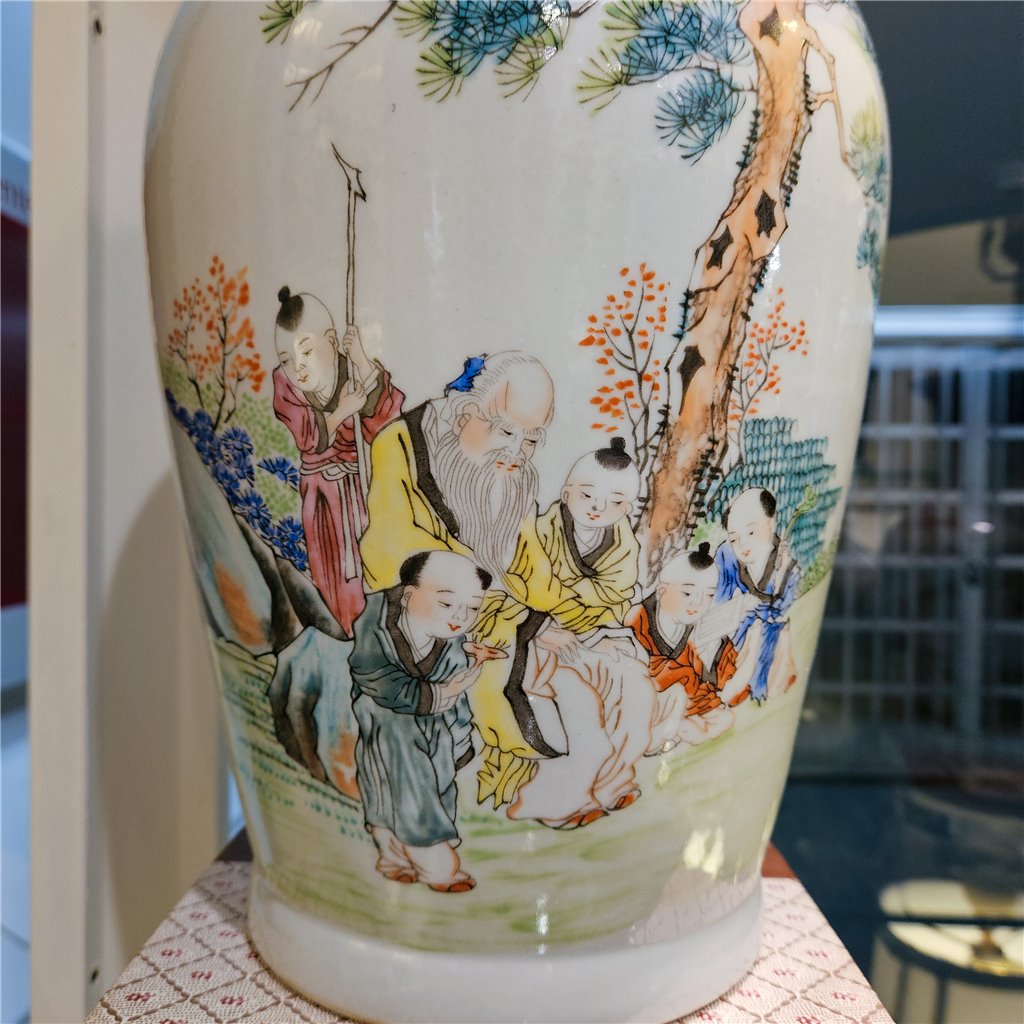 Danny's Fine Porcelain Antiqued Finish Flower Vase - Happy Grandfather