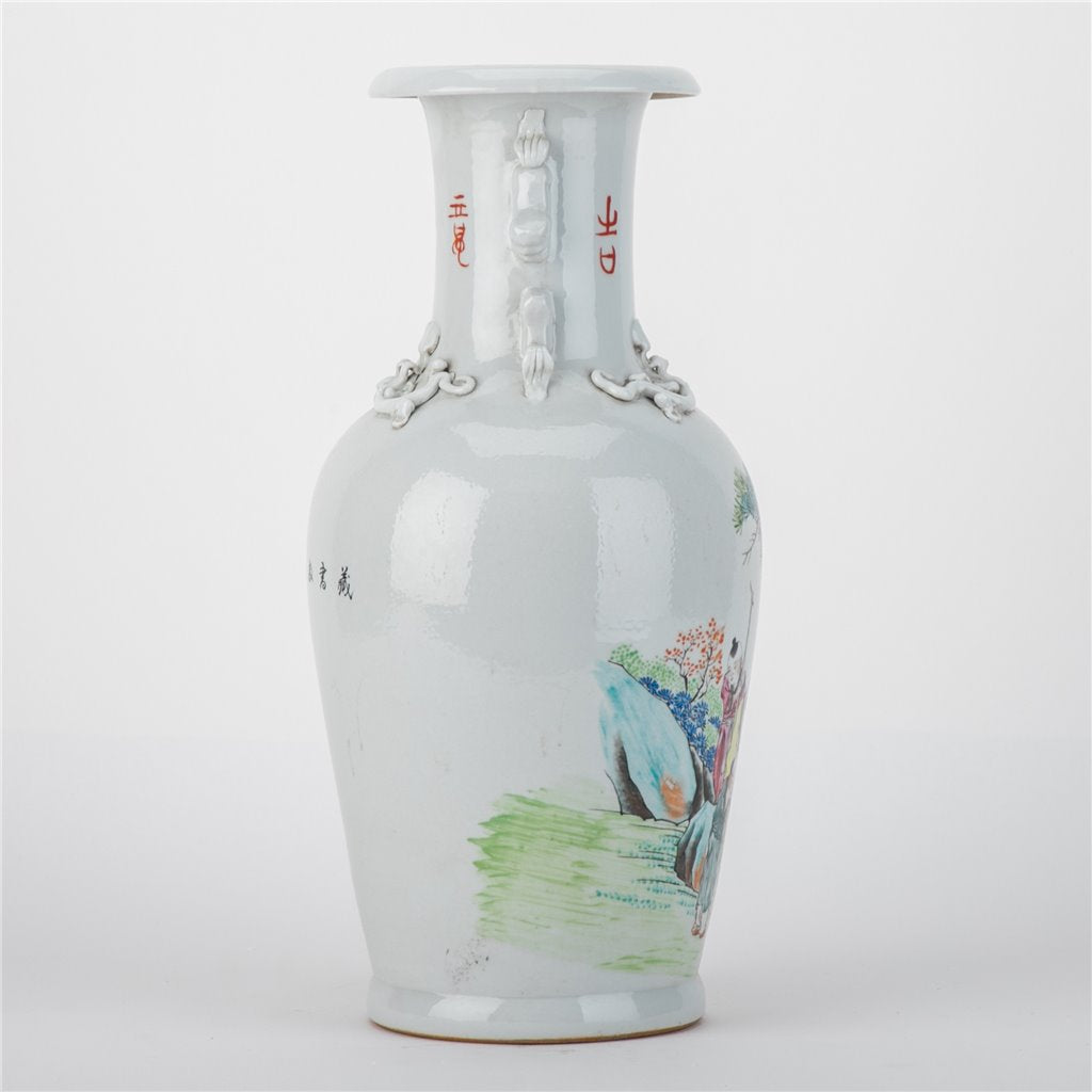 Danny's Fine Porcelain Antiqued Finish Flower Vase - Happy Grandfather