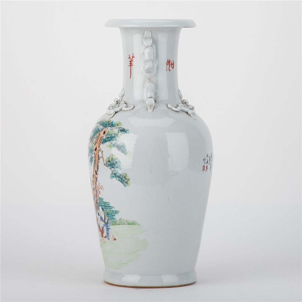 Danny's Fine Porcelain Antiqued Finish Flower Vase - Happy Grandfather